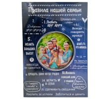 Фоторамка-постер "Правила нашей семьи"